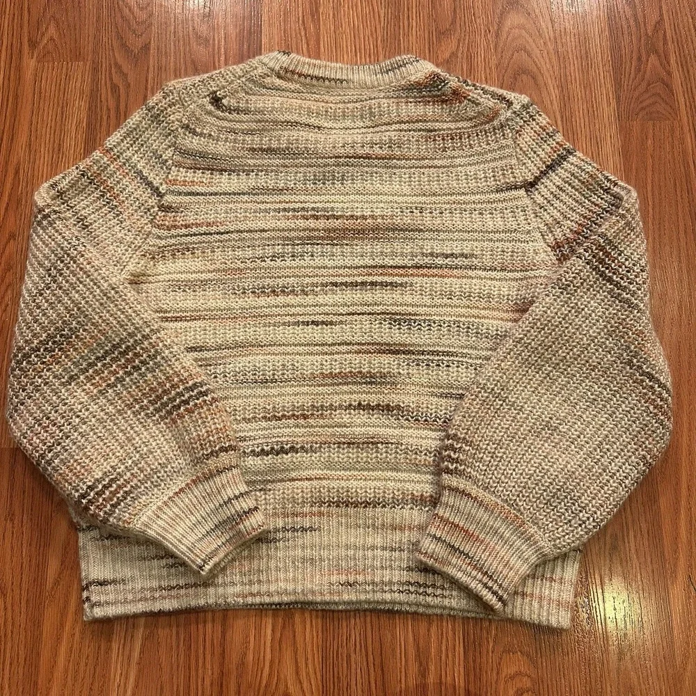 Madewell Space-Dyed Canton Sweater Sz‎ Medium. Balloon Sleeve. Boho Wool Blend